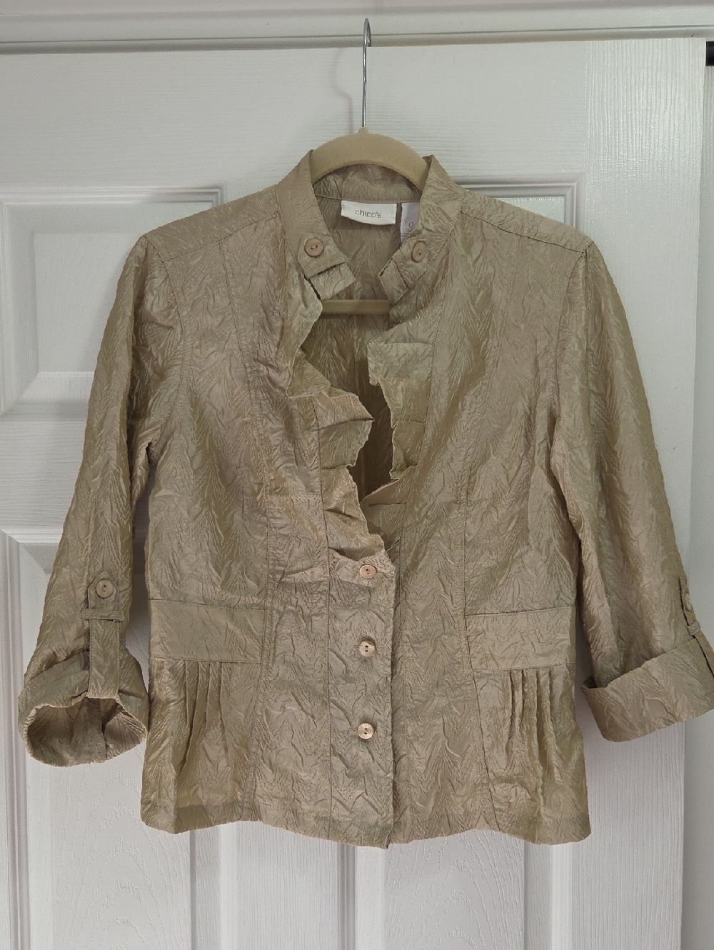Chico's Rippled Sheen Jolena Jacket